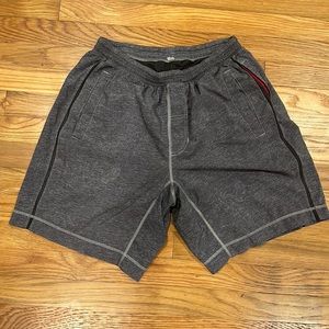 Lululemon Pacebreaker shorts. LINED. 7” inseam. Charcoal grey